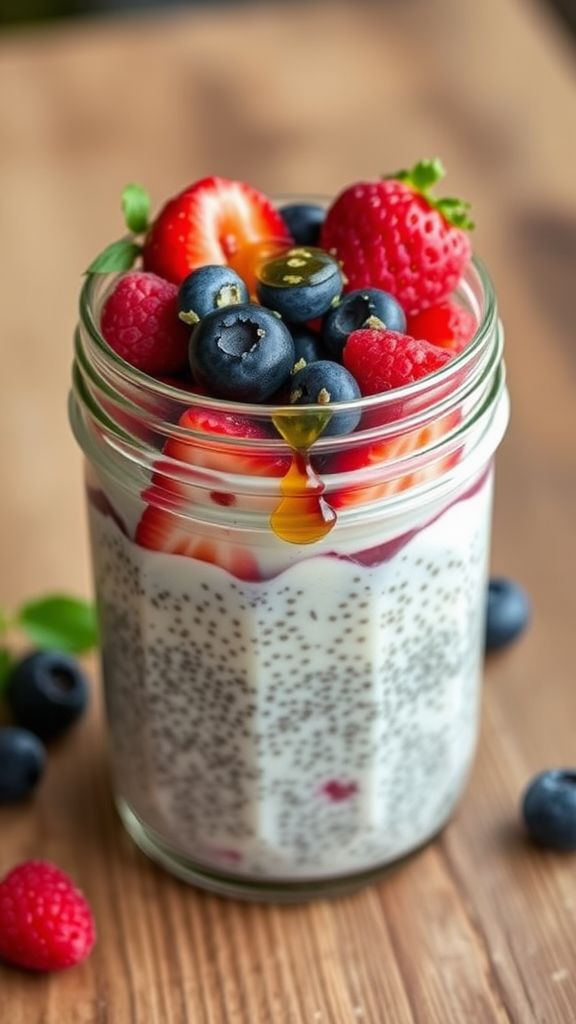 Flaxseed and Berry Overnight Chia