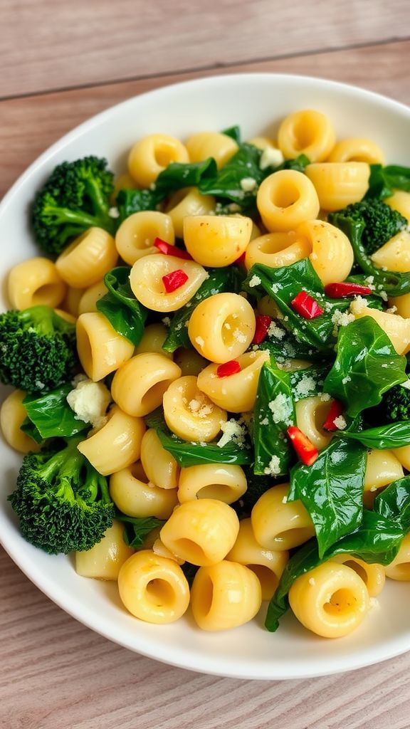 Garlic and Broccoli Rabe Orecchiette  