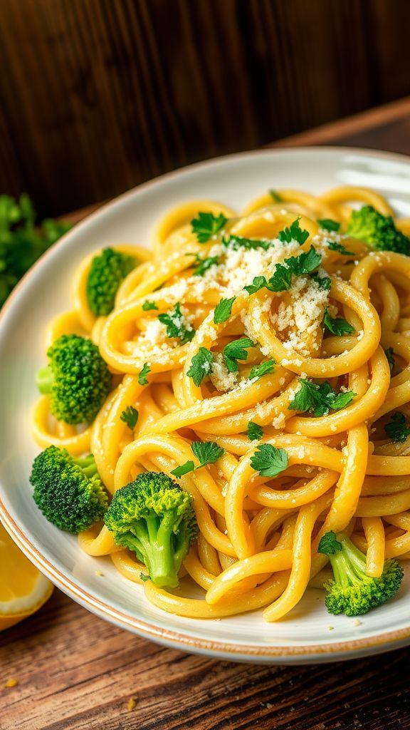 Garlic Lemon Pasta with Broccoli  