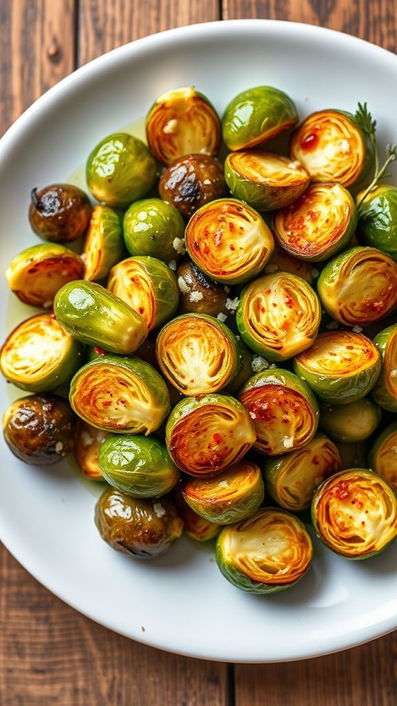 Garlic Roasted Brussels Sprouts  