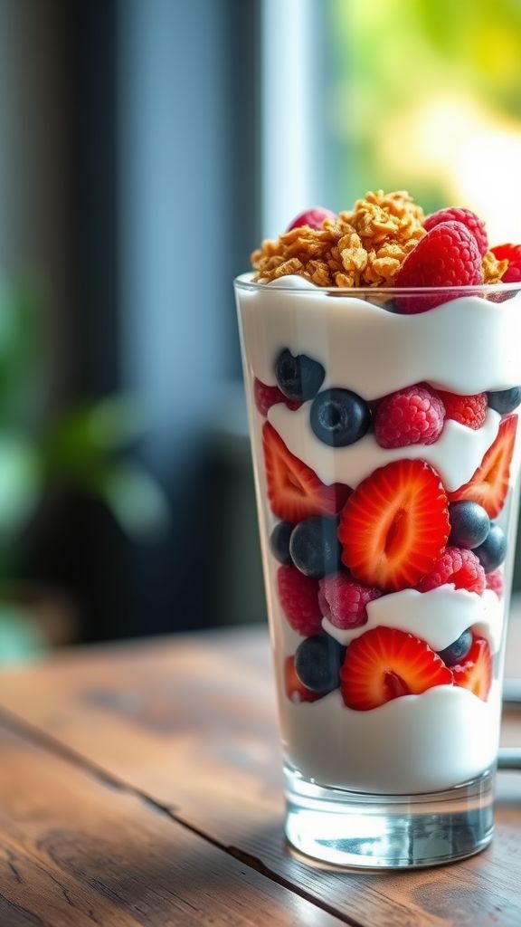 Greek Yogurt Parfait with Berries  