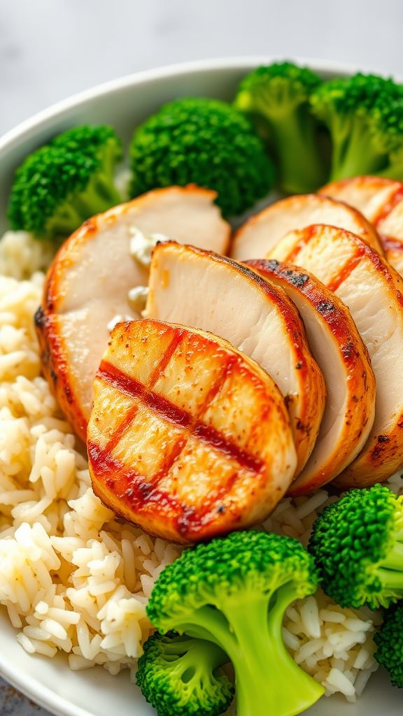 Grilled Chicken and Broccoli Rice  