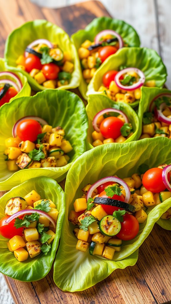 Grilled Corn and Zucchini Salad Cups