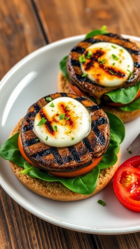 Grilled Portobello Mushroom Burgers  