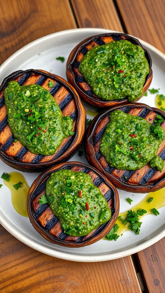 Grilled Portobello Mushrooms with Chimichurri