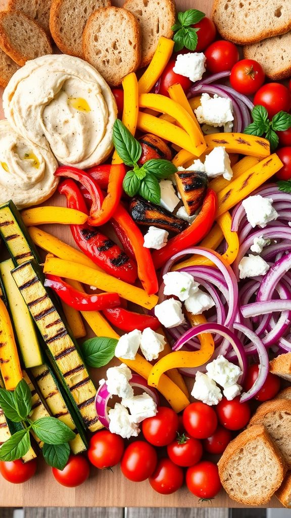 Grilled Vegetable Medley Charcuterie Board