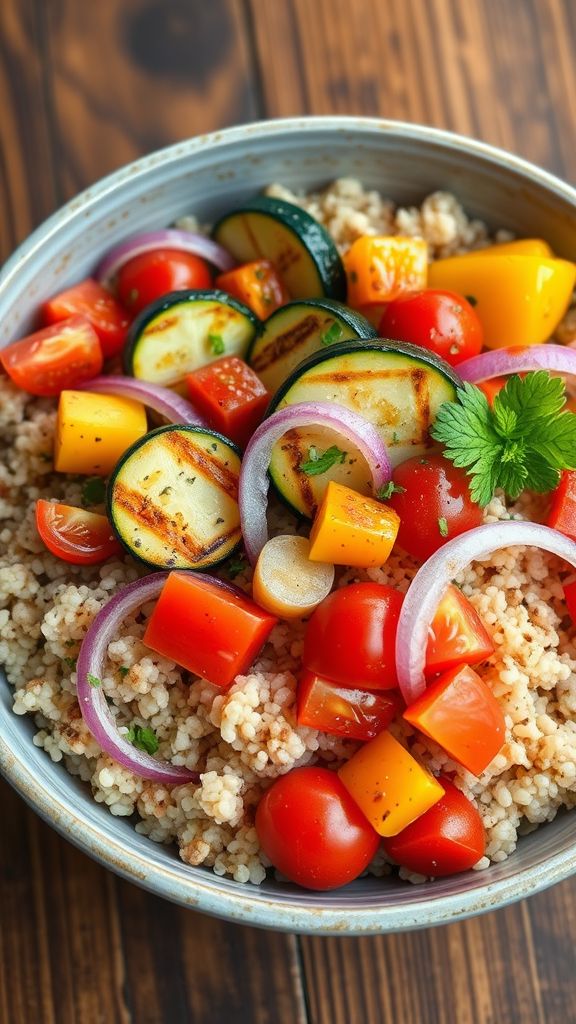 Grilled Veggie and Quinoa Salad  