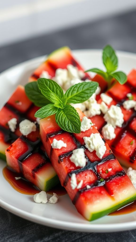 Grilled Watermelon with Feta  