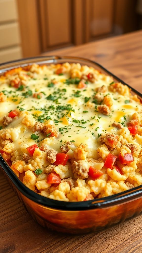 Ground Turkey Cauliflower Rice Casserole  