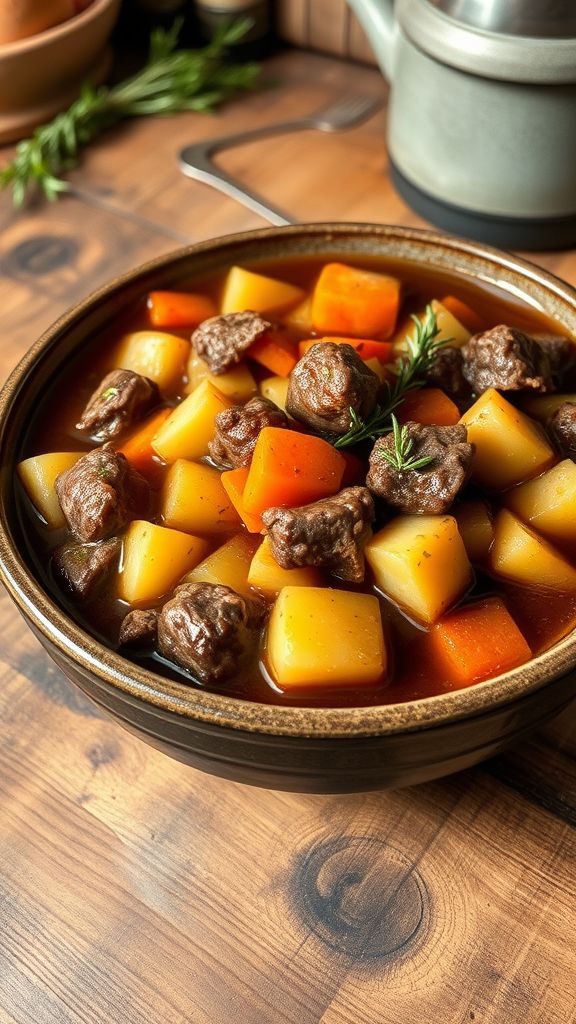 Hearty Beef Stew with Root Vegetables  