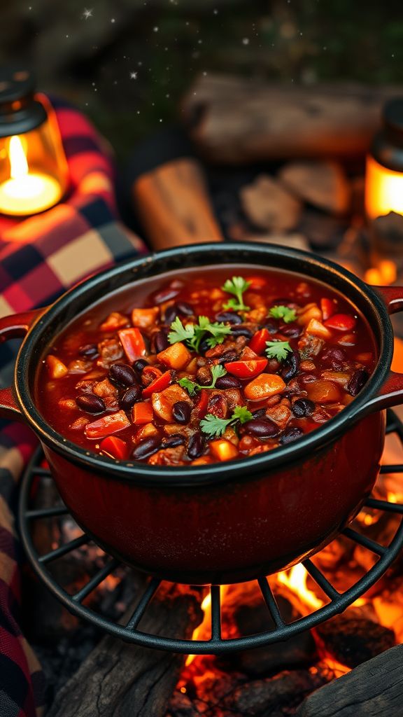 Hearty Dutch Oven Chili for Campfire Evenings  