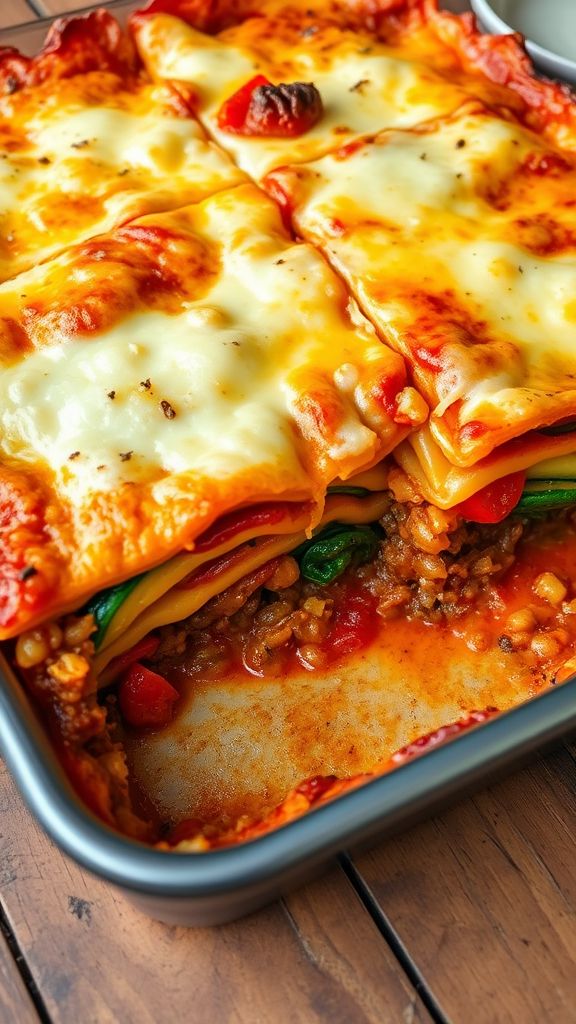 Hearty Lentil and Vegetable Lasagna  