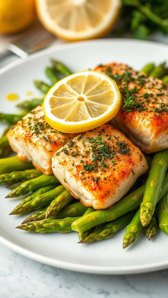 Herb-Crusted Salmon with Asparagus