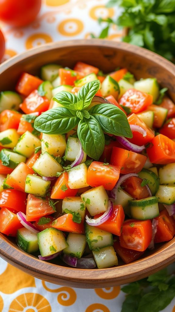 Herbed Cucumber & Tomato Salad