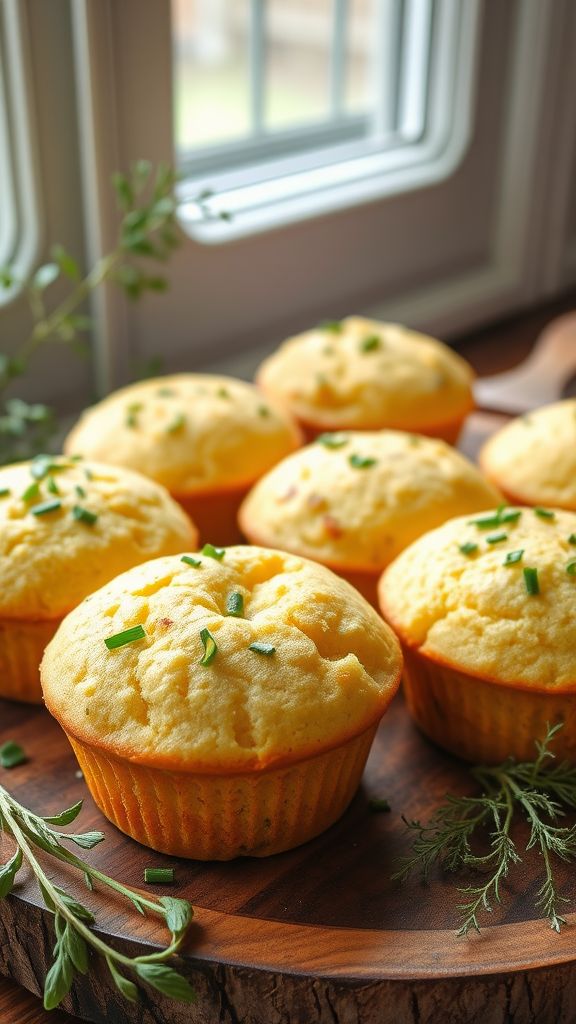 Herbed Garlic Vegan Cornbread Muffins