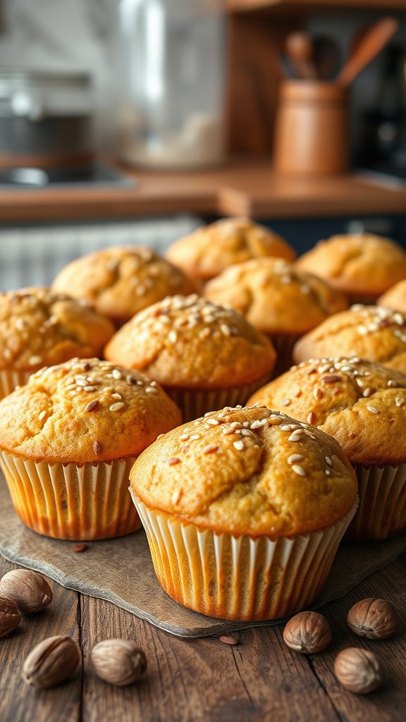 High-Protein Vegan Muffins with Flaxseed