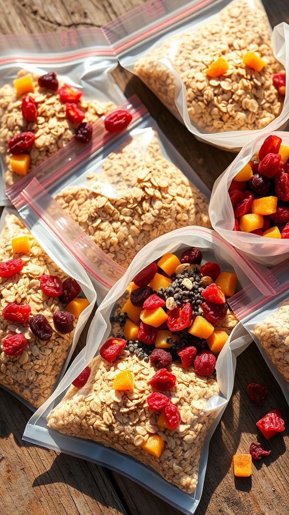 Instant Oatmeal Packets for the Trail  