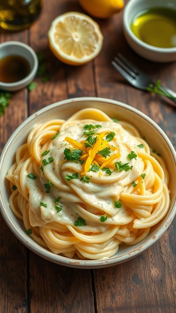 Lemon Herb Vegan Alfredo Fusion