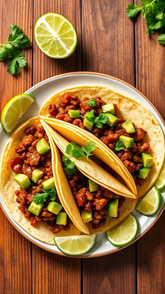 Lentil and Caramelized Onion Tacos  