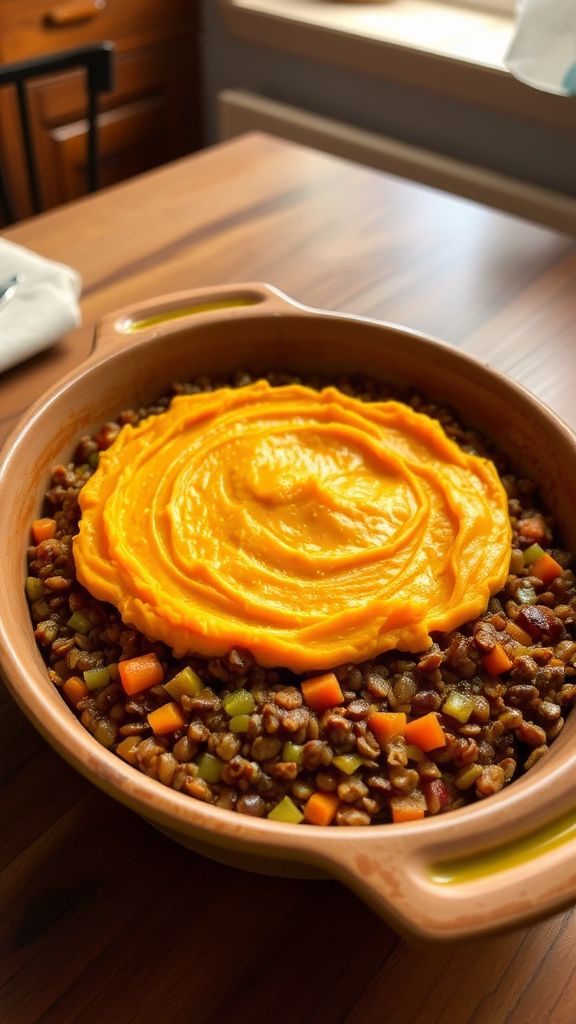 Lentil and Sweet Potato Shepherd's Pie  