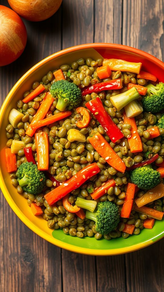 Lentil & Vegetable Stir-Fry  