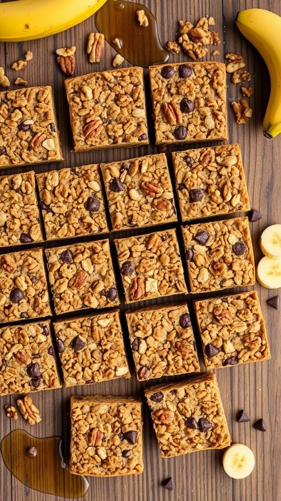 Maple Banana Nut Granola Bars