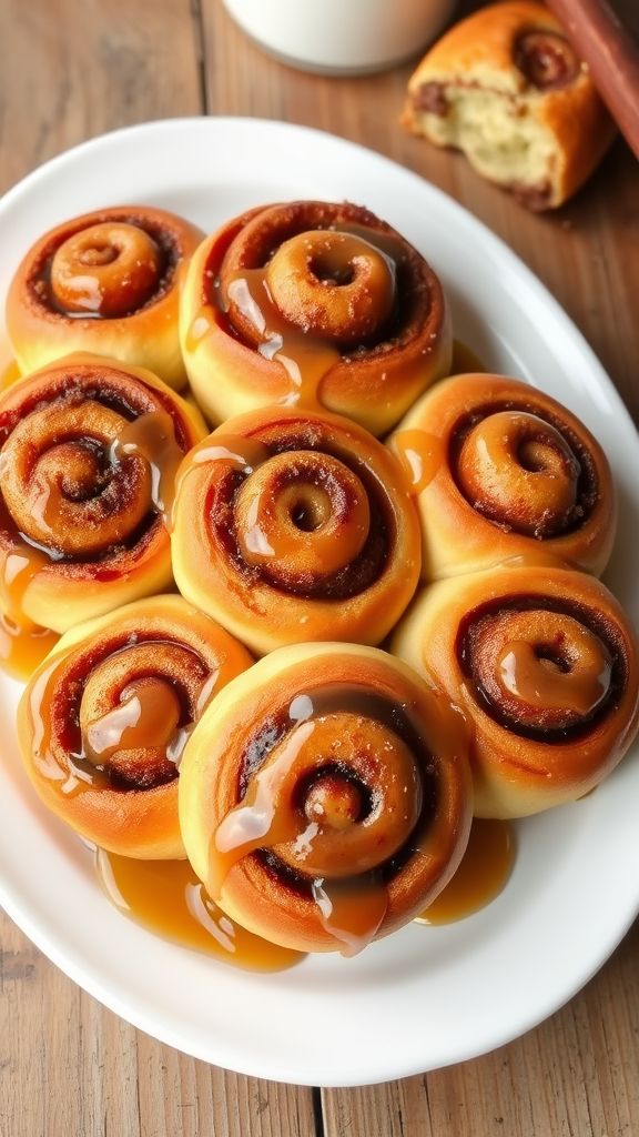 Maple Glazed Cinnamon Roll Delights