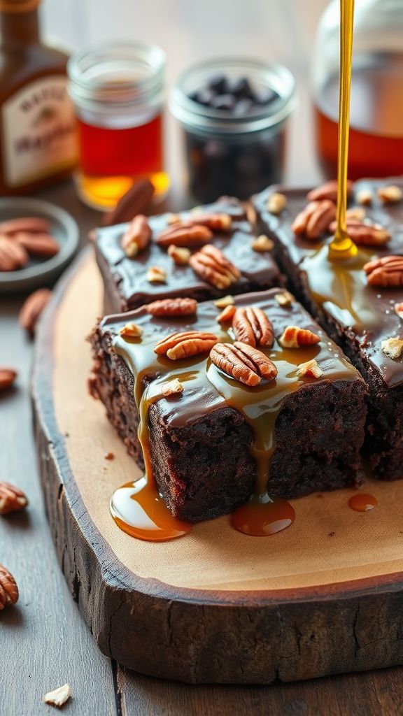 Maple Pecan Crunch Brownies