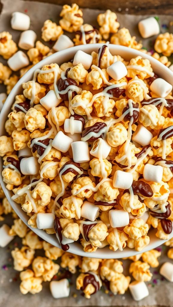 Marshmallow Chocolate Popcorn  