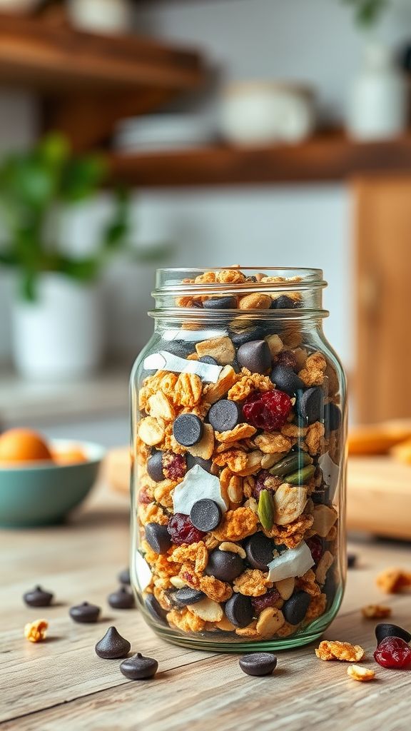 Mason Jar Trail Mix Treats  