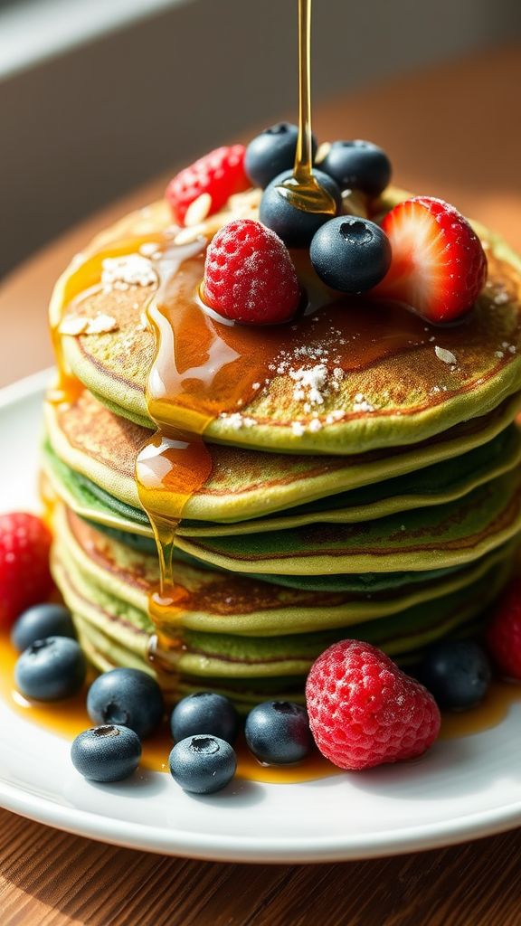 Matcha Green Tea Pancakes