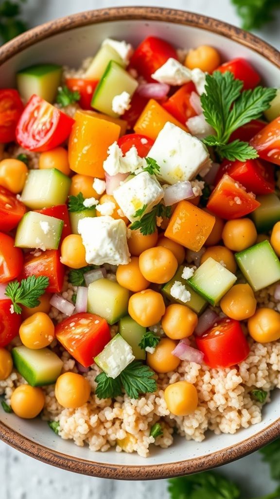 Mediterranean Chickpea and Quinoa Bowl  