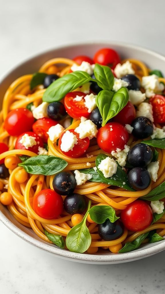 Mediterranean Chickpea Pasta  