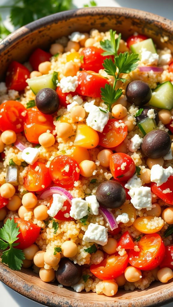 Mediterranean Couscous and Chickpea Salad  