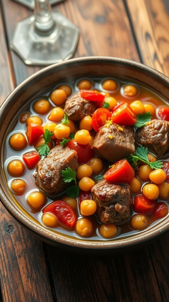 Mediterranean Lamb and Chickpeas Stew