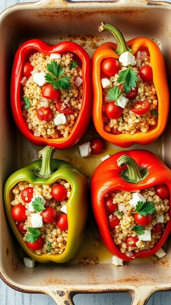 Mediterranean Stuffed Bell Peppers