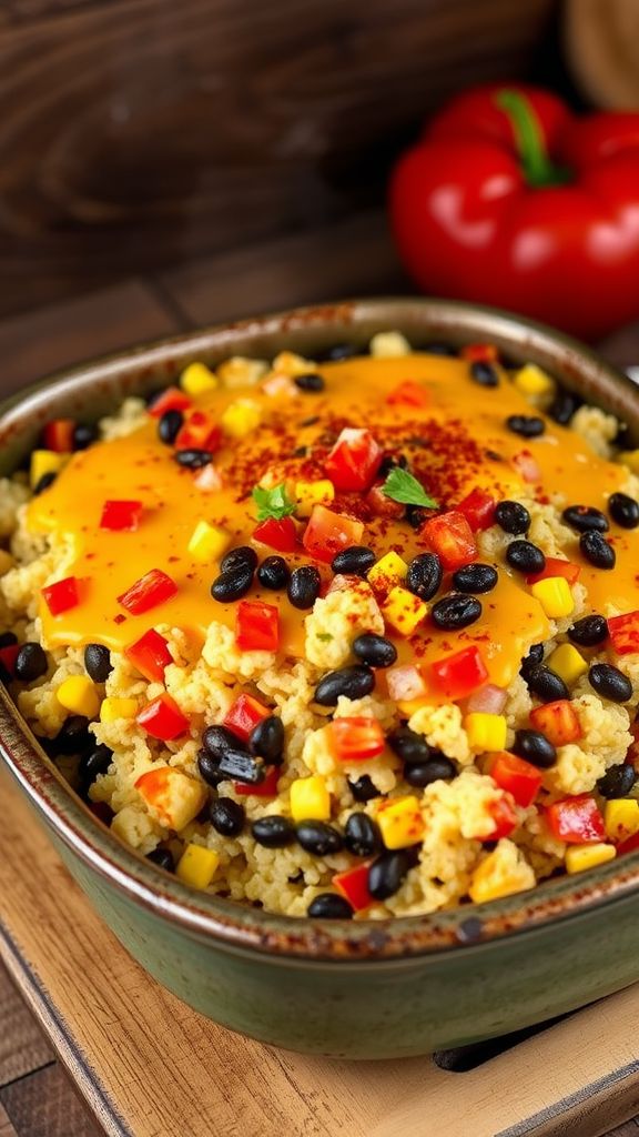 Mexican Cauliflower Rice Casserole  