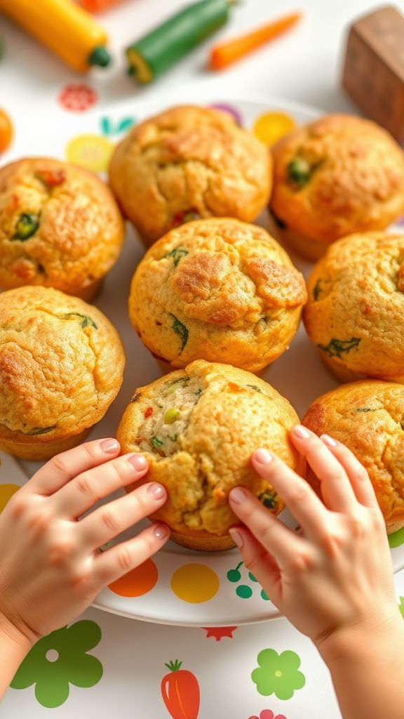 Mini Veggie Muffins for Little Hands