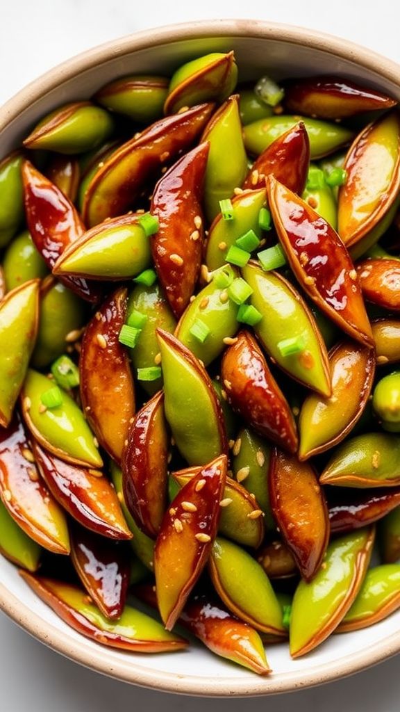 Miso Glazed Edamame Pods