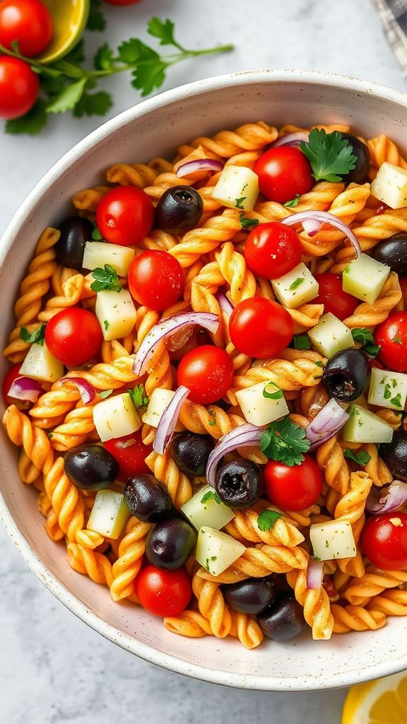 Moroccan Spiced Pasta Salad  