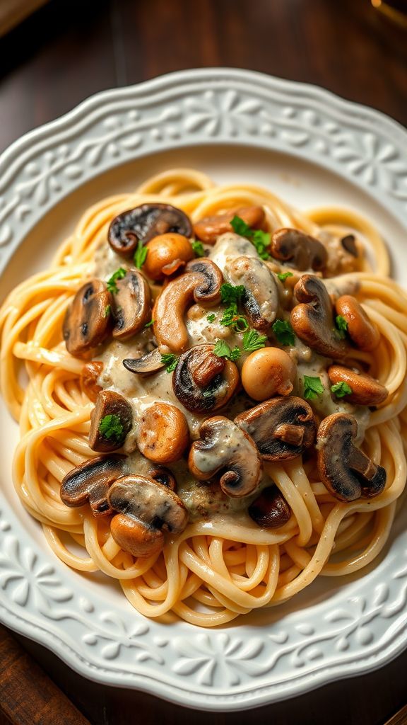 Mushroom Medley Alfredo Elegance