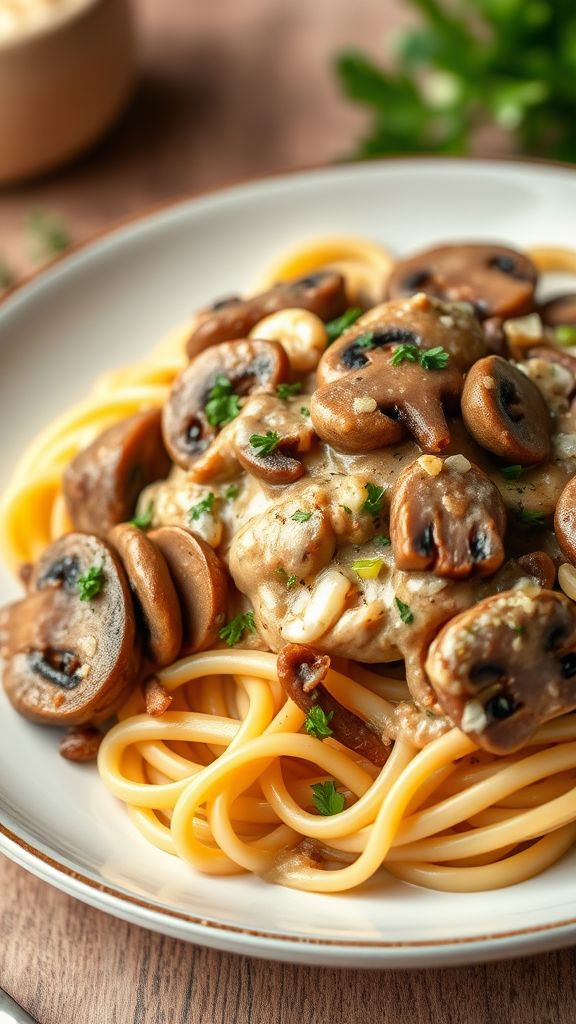 Mushroom Stroganoff with Cashew Cream