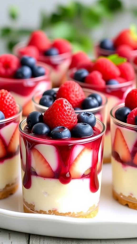 No-Bake Berry Cheesecakes  