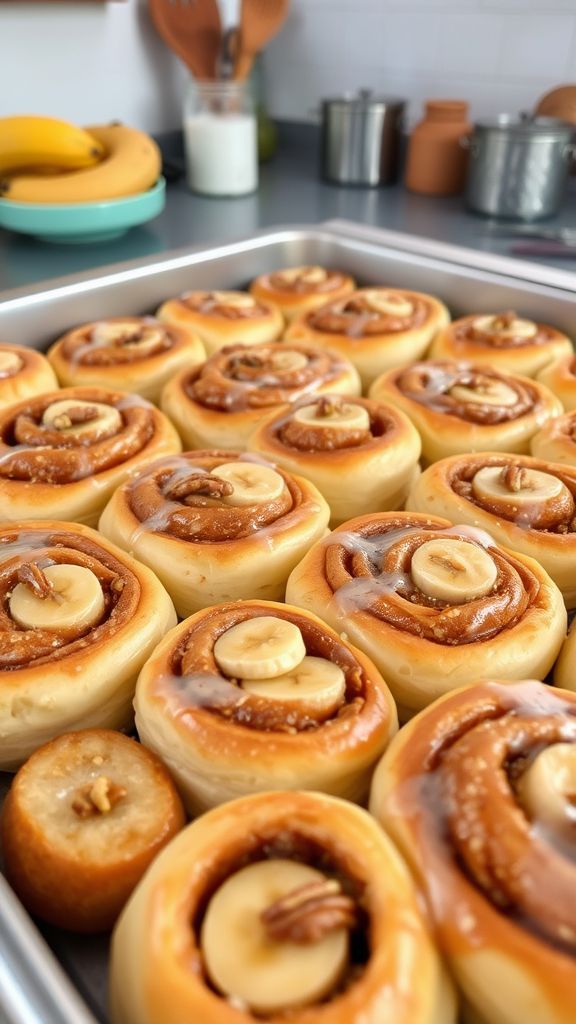 Nutty Banana Cinnamon Roll Pleasures