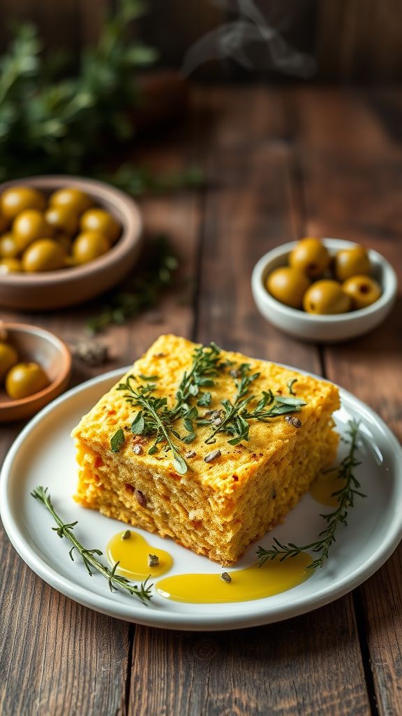 Olive and Thyme Vegan Cornbread