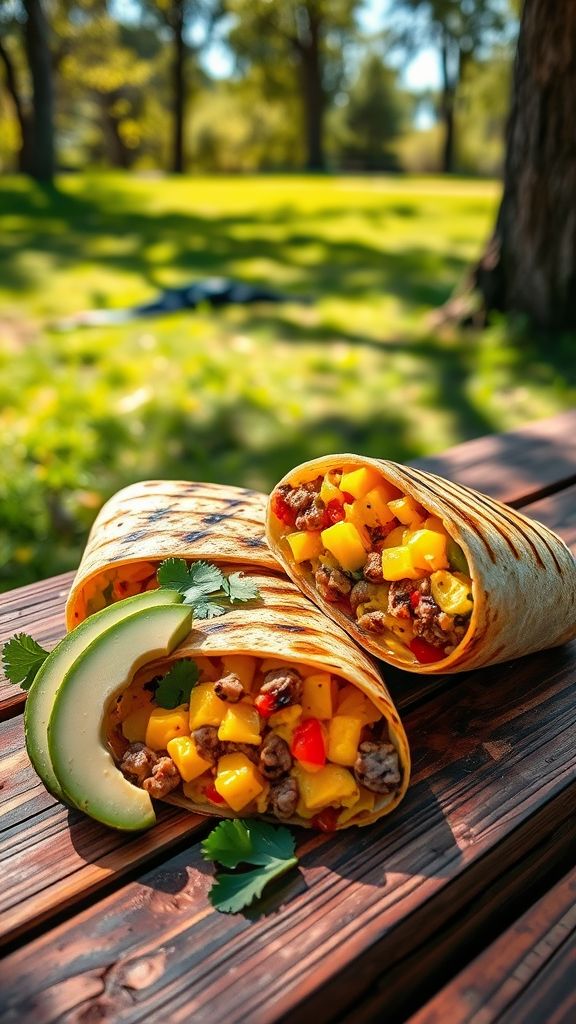 Outdoor Breakfast Burritos  