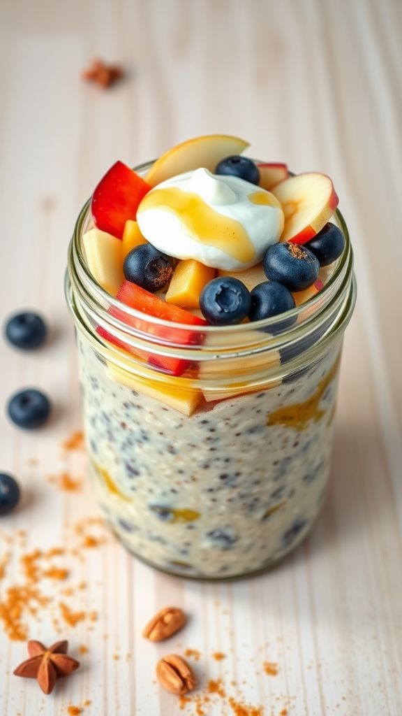 Overnight Oats with Fresh Fruit