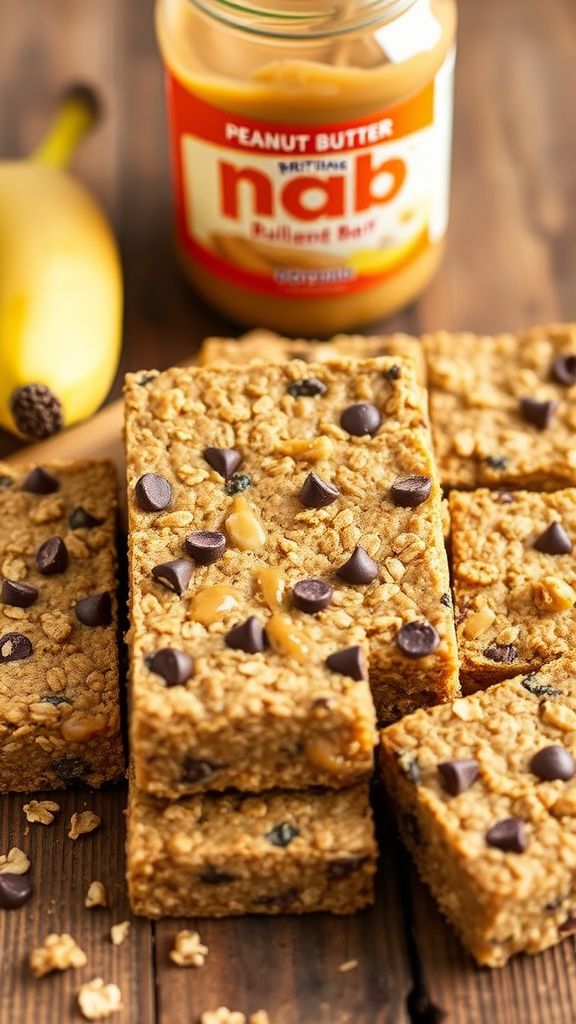 Peanut Butter Banana Protein Bars 