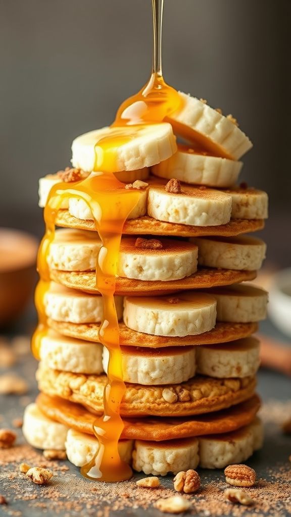 Peanut Butter Rice Cake Stack  