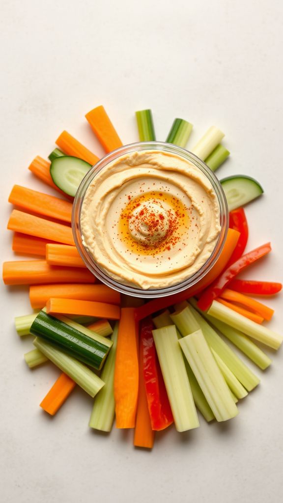 Portable Hummus and Veggie Dippers  